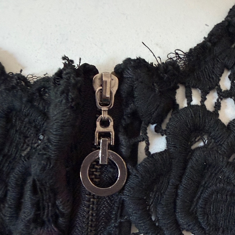 Dolce & Gabbana Black Floral Crochet Mini Dress - Picture 5 of 9